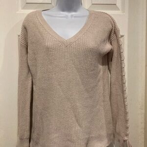 Ladies American Eagle Beige Braided Sweater